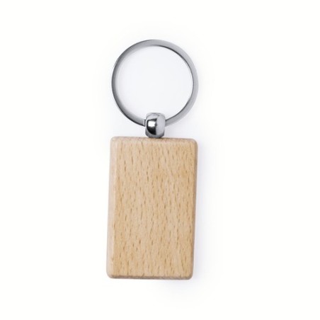 Porte-clés éco-friendly en bois personnalisable Pelton Matières : bois