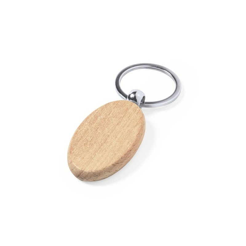 Porte-clés éco-friendly en bois personnalisable Pelton Matières : bois accessoire événementiel unique