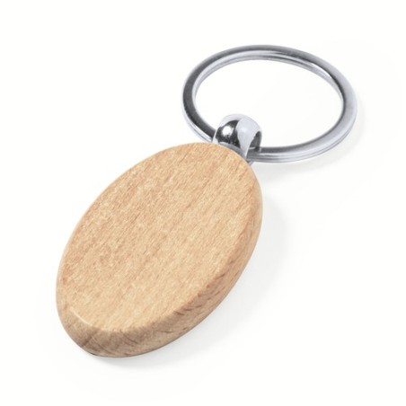 Porte-clés éco-friendly en bois personnalisable Pelton Matières : bois accessoire événementiel unique
