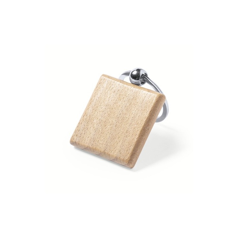 Porte-clés éco-friendly en bois personnalisable Pelton Matières : bois impression logo haute qualité