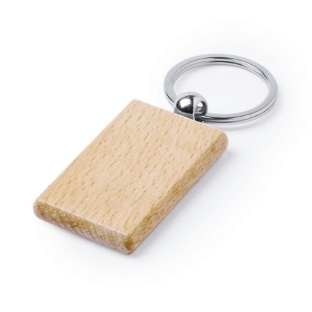Porte-clés éco-friendly en bois personnalisable Pelton Matières : bois goodies publicitaire durable