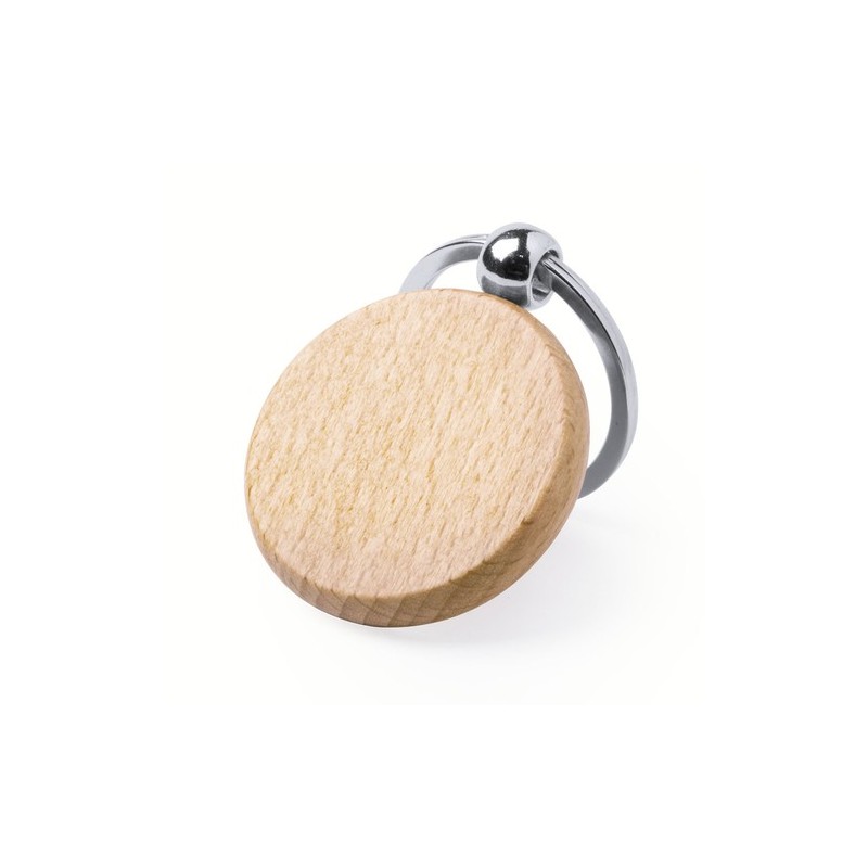 Porte-clés éco-friendly en bois personnalisable Pelton Matières : bois objet promotionnel éco-responsable