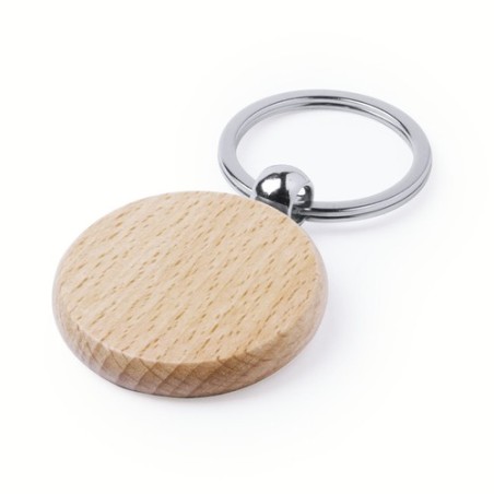 Porte-clés éco-friendly en bois personnalisable Pelton Matières : bois accessoire événementiel unique