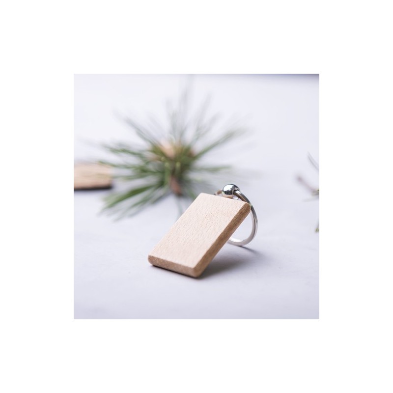 Porte-clés éco-friendly en bois personnalisable Pelton Matières : bois impression logo haute qualité