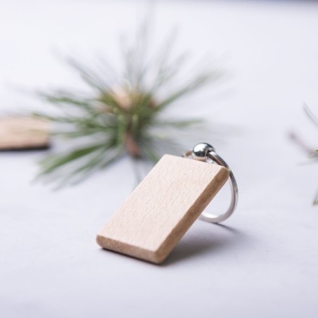 Porte-clés éco-friendly en bois personnalisable Pelton Matières : bois impression logo haute qualité