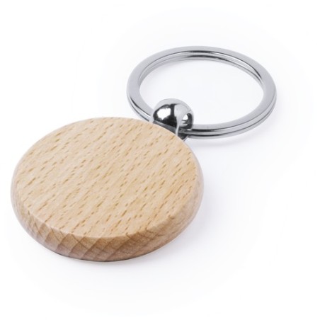 Porte-clés éco-friendly en bois personnalisable Pelton Matières : bois cadeau affaires élégant