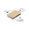 Câble de Charge Pratique Éco-responsable Personnalisé pas cher Rusell Matières : bambou Couleurs : blanc cadeau entreprise pas c