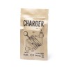 Câble de Charge Pratique Éco-responsable Personnalisé pas cher Rusell Matières : bambou Couleurs : blanc marquage laser ultra pr