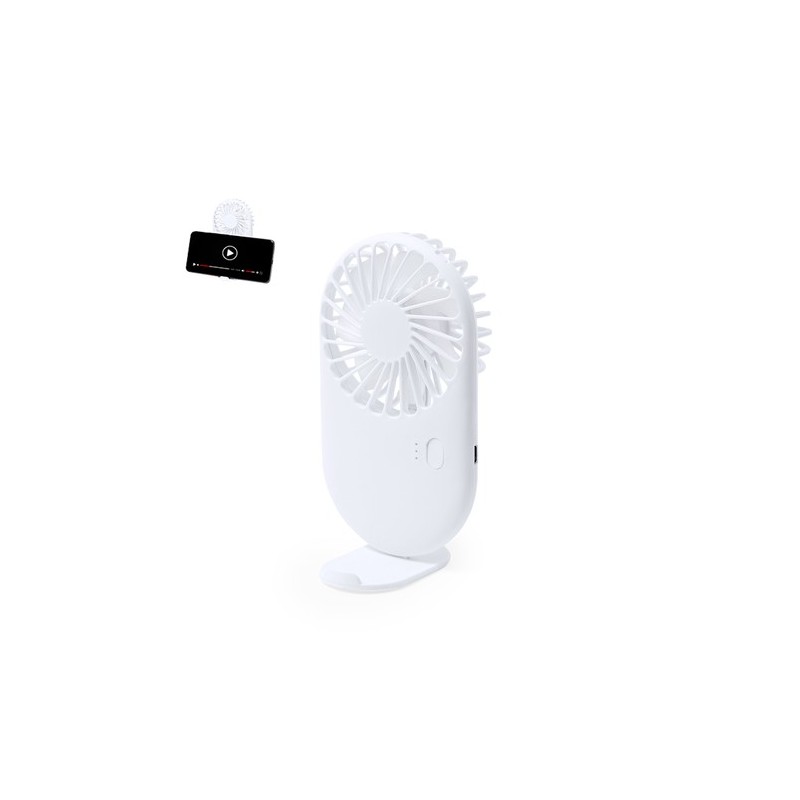 Ventilateur Portable Personnalisé Publicitaire Support Fanger Couleurs : blanc personnalisable avec votre logo