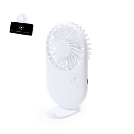 Ventilateur Portable Personnalisé Publicitaire Support Fanger Couleurs : blanc personnalisable avec votre logo