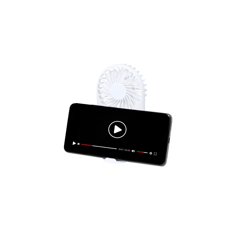 Ventilateur Portable Personnalisé Publicitaire Support Fanger Couleurs : blanc impression haute définition