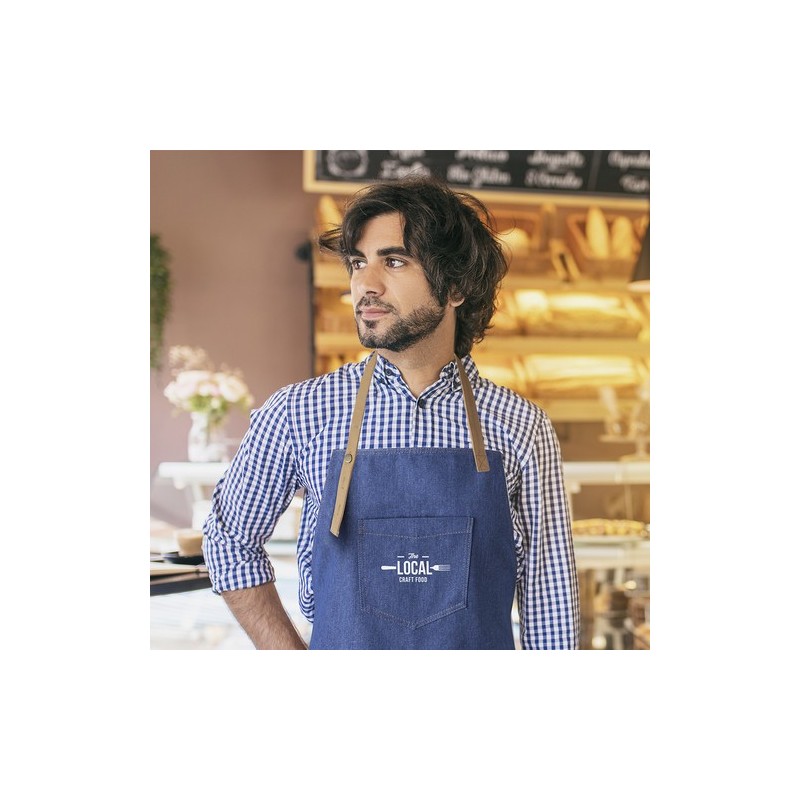 Tablier Personnalisé de Qualité en Denim pas cher - Rober Matières : coton goodies publicitaire événementiel