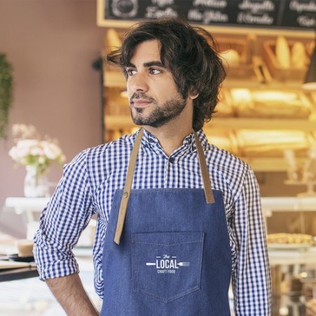 Tablier Personnalisé de Qualité en Denim pas cher - Rober Matières : coton goodies publicitaire événementiel