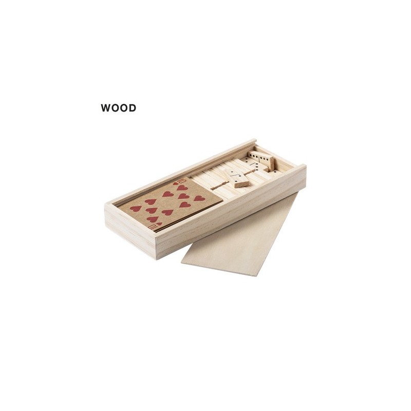 Set de jeu personnalisé  en mallette - Halin Matières : bois objet promotionnel éco-responsable
