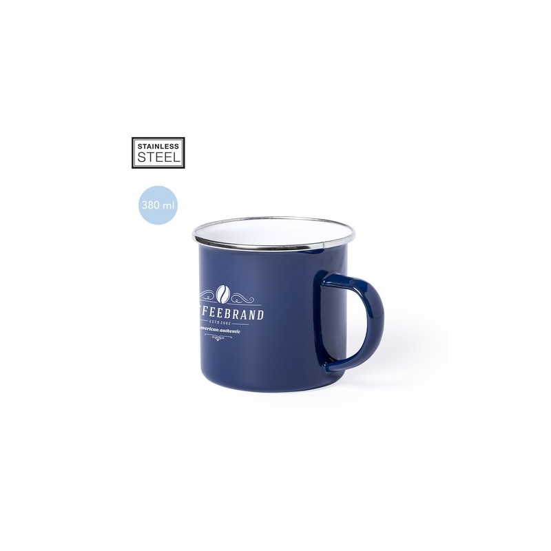 Mug Vintage Personnalisable Kirpal Matières : acier inoxydable Couleurs : rouge impression logo haute qualité