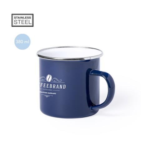 Mug Vintage Personnalisable Kirpal Matières : acier inoxydable Couleurs : rouge impression logo haute qualité