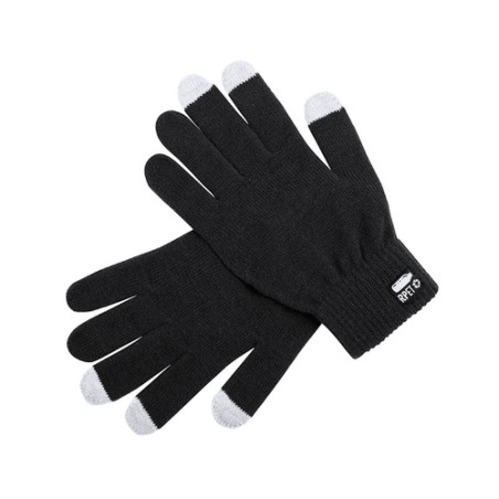 Gant Tactile Éco-responsable Personnalisé pas cher - Despil Couleurs : noir Matières : polyester recyclé cadeau entreprise pas c