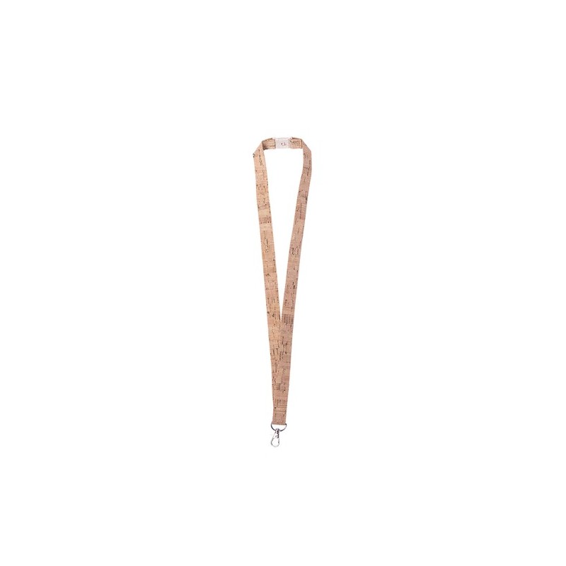 Lanyard Éco-responsable Personnalisé - Bespal Matières : liège Couleurs : naturel