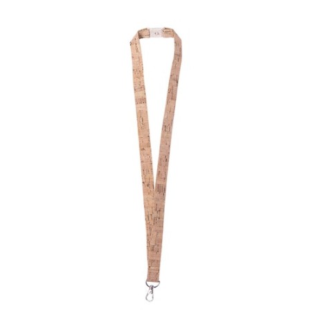 Lanyard Éco-responsable Personnalisé - Bespal Matières : liège Couleurs : naturel