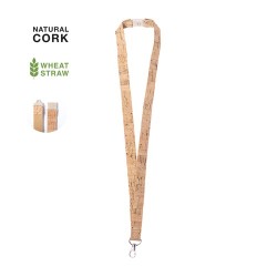 Lanyard Éco-responsable Personnalisé - Bespal Matières : liège Couleurs : naturel 2