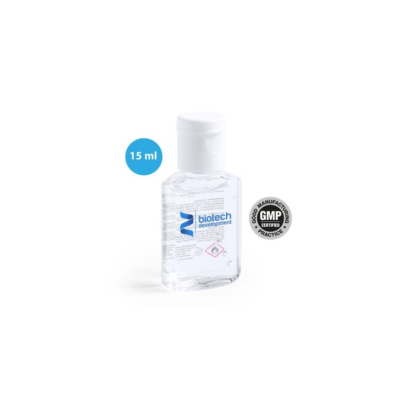 Gel Hydroalcoolique Personnalisé Éco-responsable - Bradul Couleurs : blanc personnalisable avec votre logo