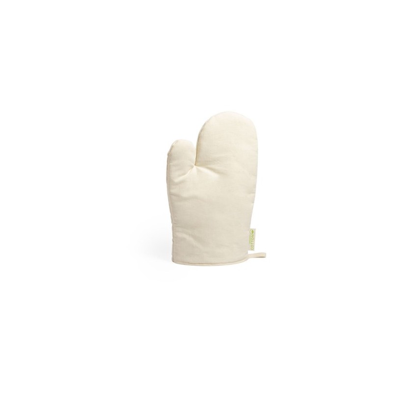 Gant de Cuisine Éco-responsable en Coton Bio Personnalisé Calen Matières : coton organique Couleurs : naturel
