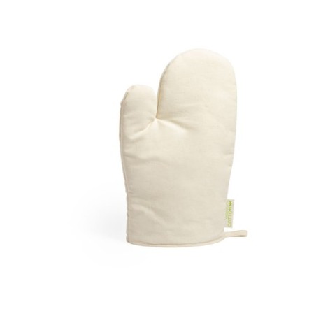 Gant de Cuisine Éco-responsable en Coton Bio Personnalisé Calen Matières : coton organique Couleurs : naturel