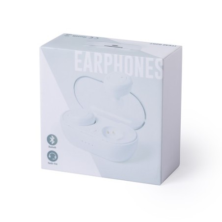 Écouteurs Bluetooth 5.0 avec design élégant et station de charge - Merkus Couleurs : blanc impression haute définition