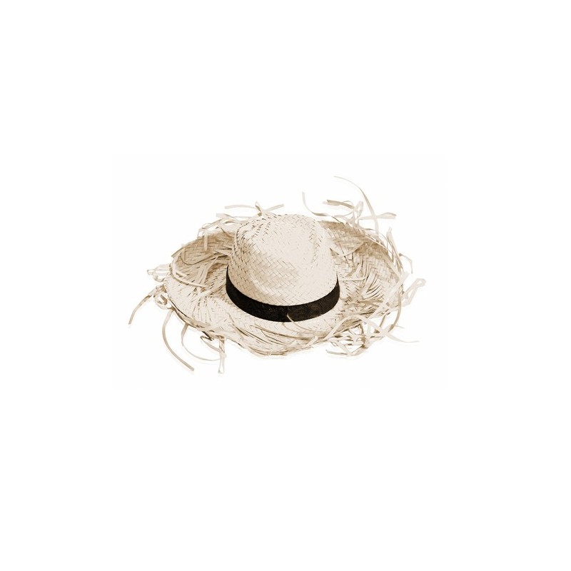 Chapeau Personnalisé en Paille Filagarchado Matières : paille Couleurs : noir objet publicitaire robuste