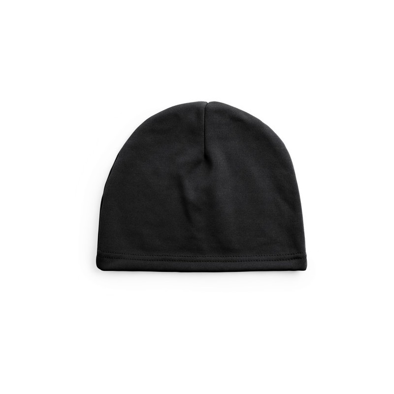 Bonnet Personnalisé Éco-responsable pour Objets Publicitaires - Folten Matières : spandex Couleurs : bleu marine marquage couleu