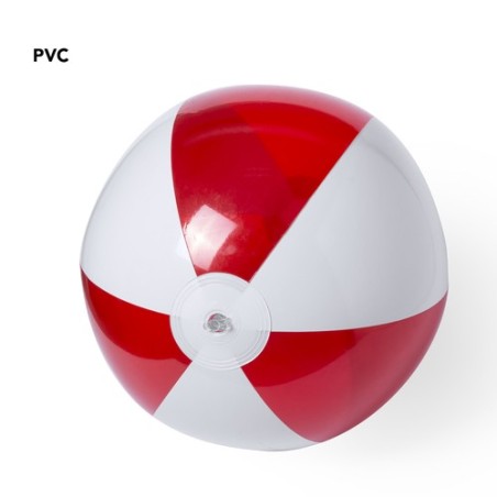 Ballon de Plage Publicitaire Unique Zeusty Matières : PVC Couleurs : rouge personnalisation rapide en France
