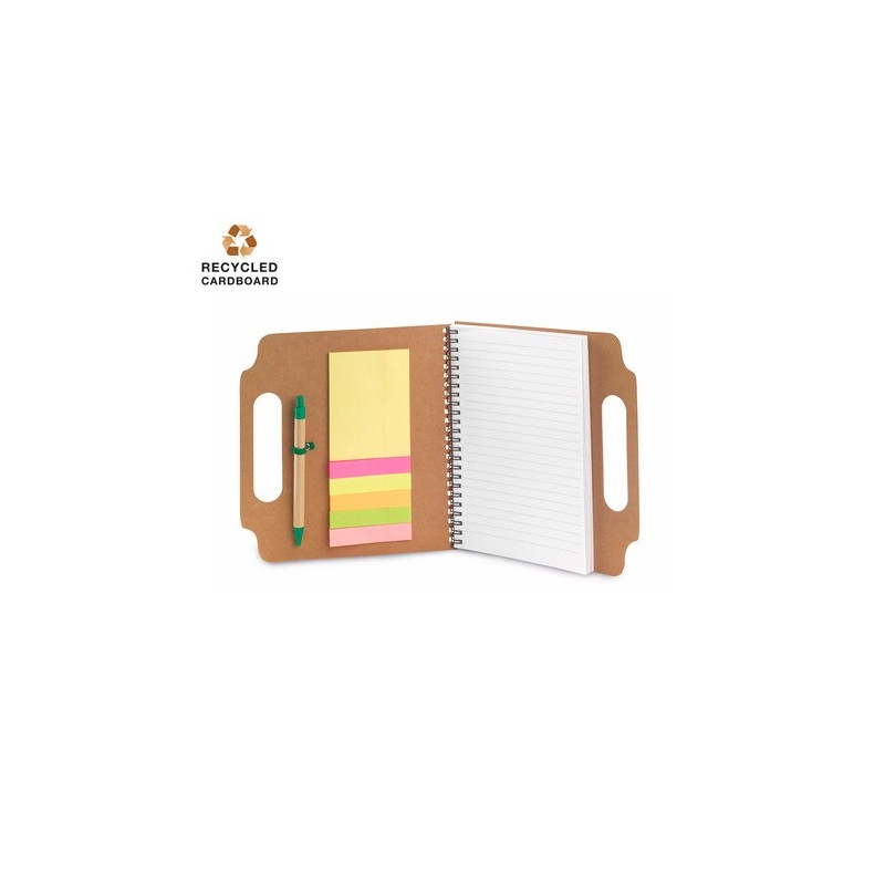 Bloc Notes Éco-responsable et Pratique Personnalisé - Makron Matières : carton recyclé personnalisable avec votre logo