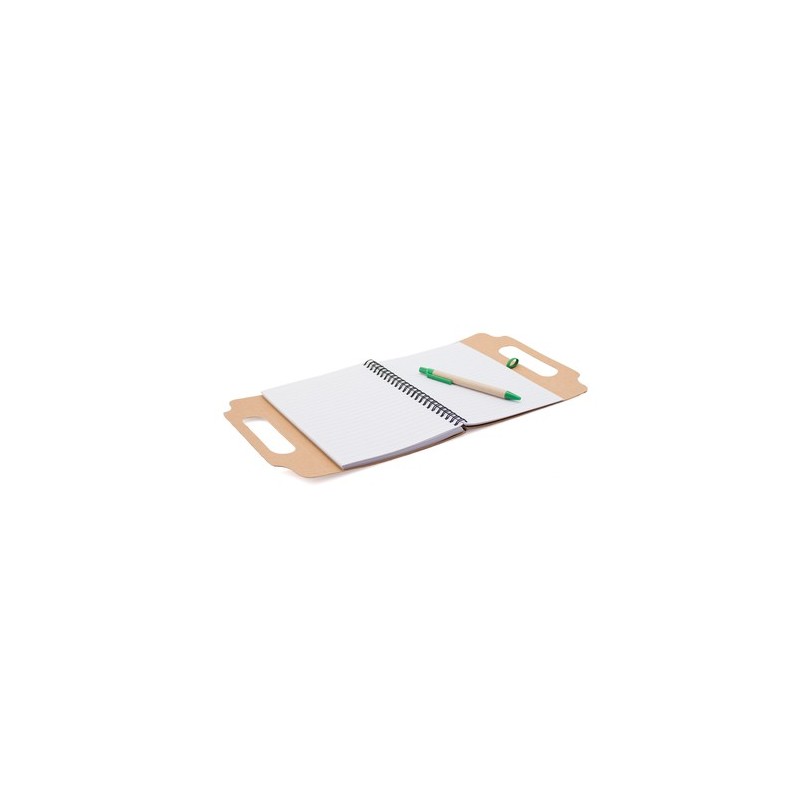Bloc Notes Éco-responsable et Pratique Personnalisé - Makron Matières : carton recyclé goodies publicitaire événementiel
