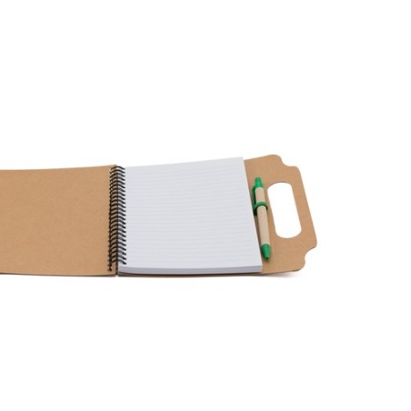 Bloc Notes Éco-responsable et Pratique Personnalisé - Makron Matières : carton recyclé marquage laser ultra précis