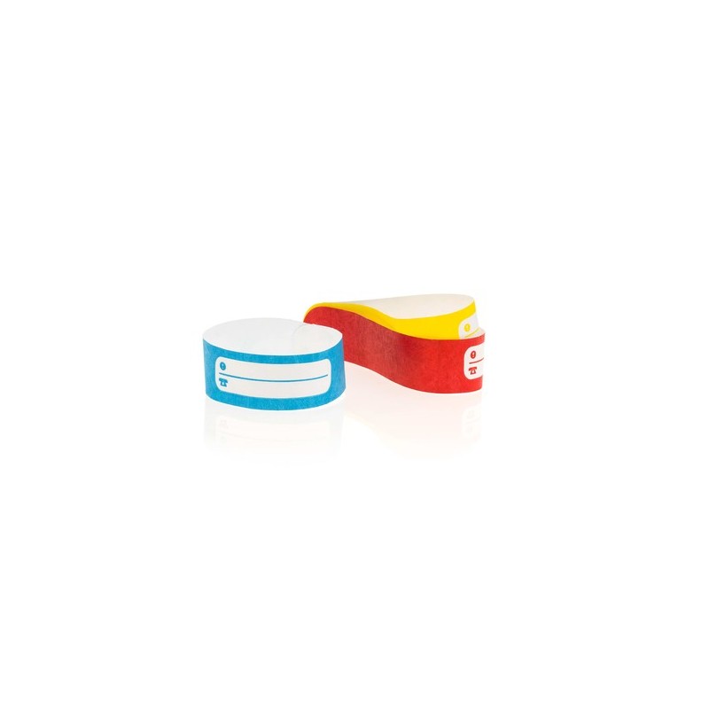 Bracelet Personnalisé Événementiel Éco-responsable Enfant Mawi Matières : tyvek Couleurs : jaune cadeau collaborateur premium