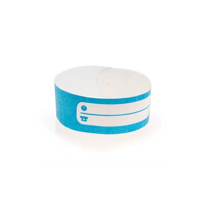 Bracelet Personnalisé Événementiel Éco-responsable Enfant Mawi Matières : tyvek Couleurs : bleu cadeau entreprise pas cher