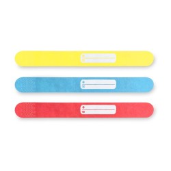 Bracelet Personnalisé Événementiel Éco-responsable Enfant Mawi Matières : tyvek Couleurs : bleu personnalisation rapide en Franc