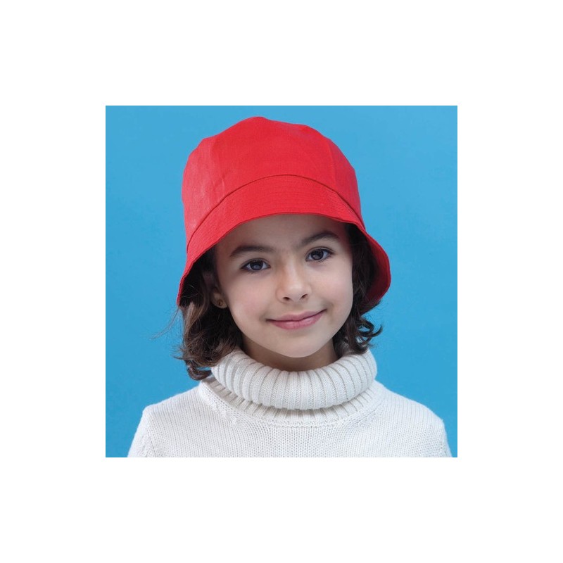 Bonnet Enfant Personnalisable en Coton Timon Matières : coton Couleurs : rouge marquage couleur éclatante