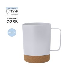 Tasse personnalisée pas chère Jurgen Matières : liège Couleurs : blanc 2