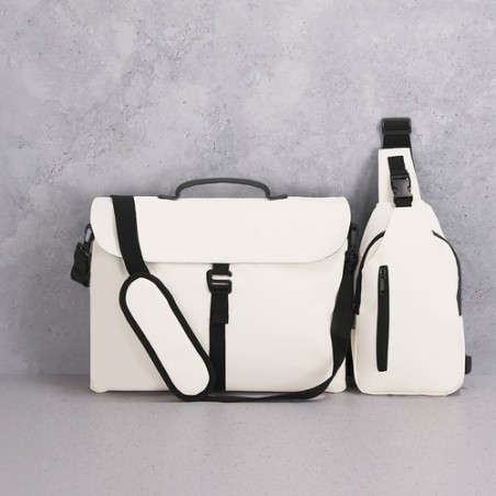 Porte-Documents Personnalisé Pas Cher Sarlem Matières : PU Couleurs : beige cadeau entreprise pas cher