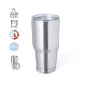 Mug Isotherme Éco-responsable Personnalisé Thermique Atinger pas cher Couleurs : argenté Matières : acier inoxydable recyclé per