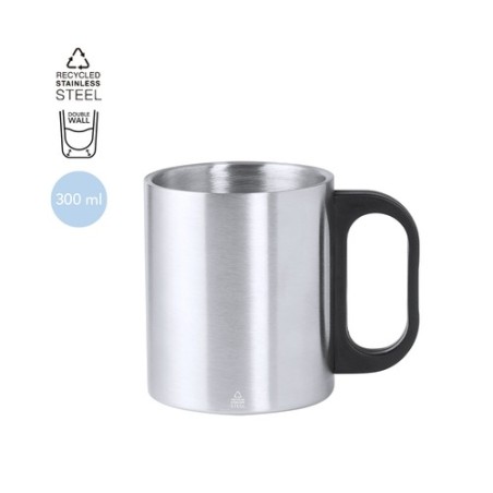 Tasse Éco-Responsable en Acier Recyclé Personnalisée Korpla à Prix Abordable Matières : polypropylène (PP) Couleurs : blanc marq