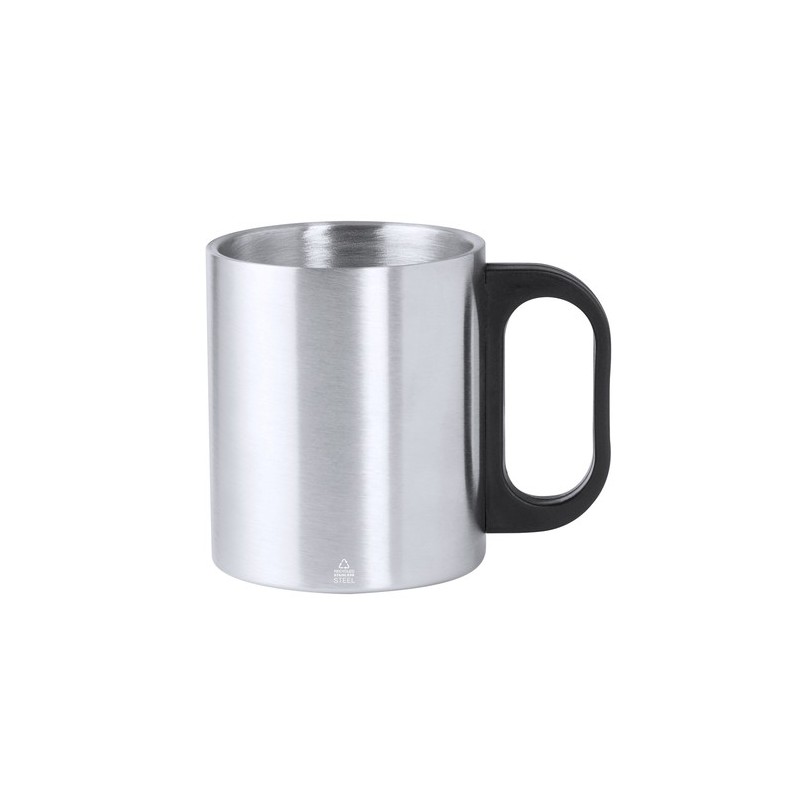 Tasse Éco-Responsable en Acier Recyclé Personnalisée Korpla à Prix Abordable Matières : polypropylène (PP) Couleurs : argenté pe