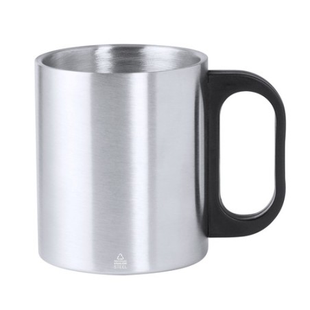 Tasse Éco-Responsable en Acier Recyclé Personnalisée Korpla à Prix Abordable Matières : polypropylène (PP) Couleurs : argenté pe