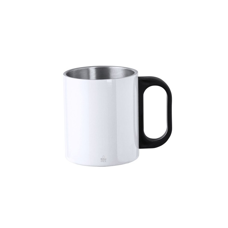 Tasse Éco-Responsable en Acier Recyclé Personnalisée Korpla à Prix Abordable Matières : polypropylène (PP) Couleurs : argenté ob