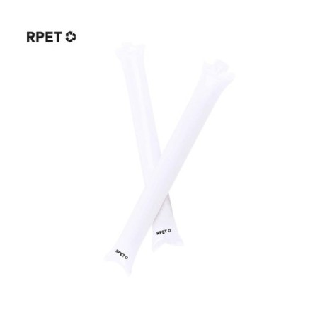 Bâtons Éco-responsables Gonflables Personnalisés pas cher Tap Tap Viorix Matières : PET recyclé Couleurs : blanc personnalisable