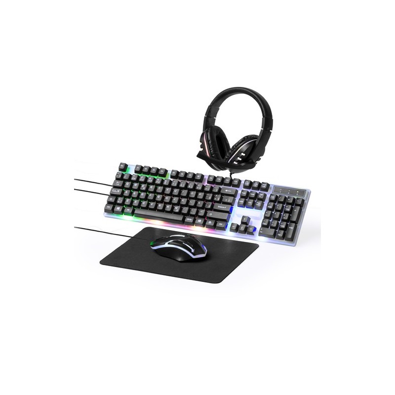 Set Éco-responsable et Personnalisé pour une Expérience de Jeu Ultime - Gamer Thrym Couleurs : noir cadeau entreprise pas cher