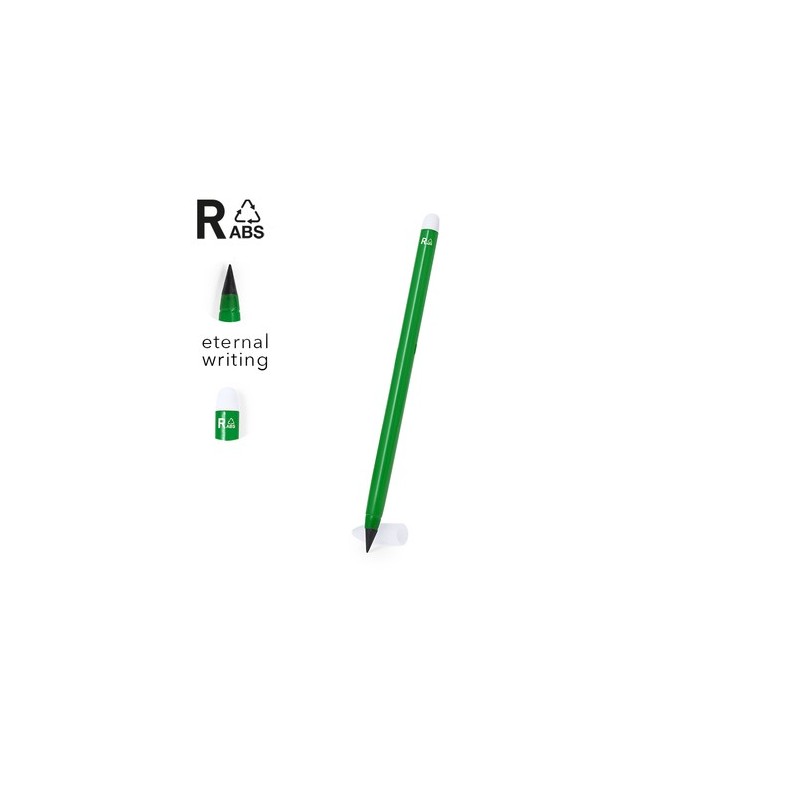 Crayon Éco-responsable Réutilisable Personnalisé pas cher - Éternel Baxter Matières : ABS recyclé Couleurs : vert objet promotio
