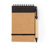 Cahier Éco-responsable Personnalisé en Liège Teyaki pas cher Matières : liège Couleurs : noir