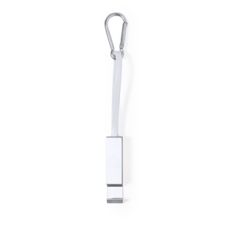 Câble de Charge Multifonction Éco-responsable Personnalisé - Pek Matières : aluminium recyclé  Couleurs : bleu cadeau collaborat